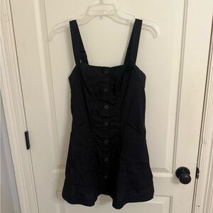 Women’s BDG Urban Outfitters Teega Button-Down Mini Dress in Black